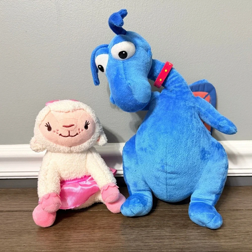 Disney Doc McStuffins Stuffy Dragon & Lambie Plush Set Disney Junior Toys 2pc